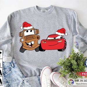 X mas Disney Cars Christmas Shirts Disney Cars Tow Mater Shirt Christmas Disney McQueen Shirt Christmas Funny Shirts 4