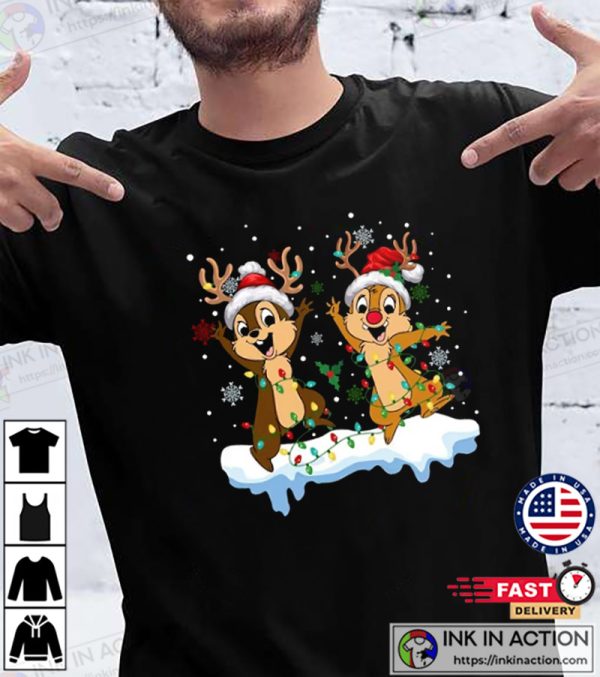 Disney Chip And Dale Christmas Shirt, Cute Christmas Couples Shirt