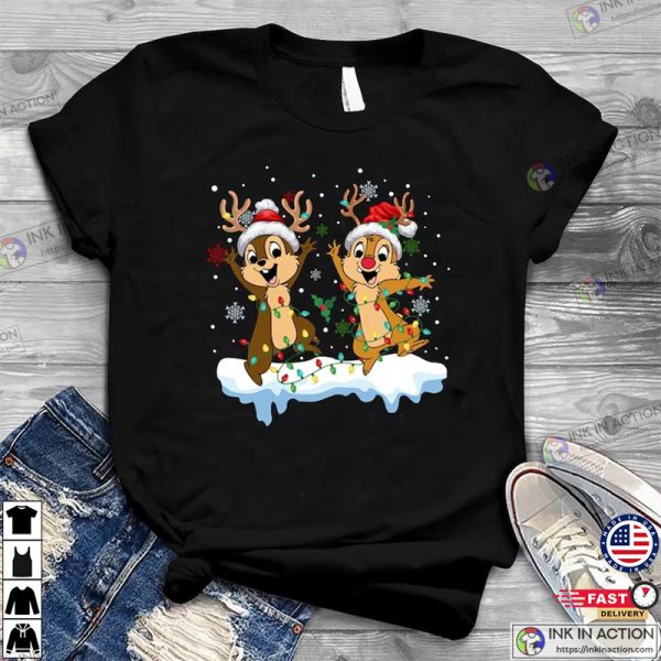 Disney Chip And Dale Christmas Shirt, Cute Christmas Couples Shirt