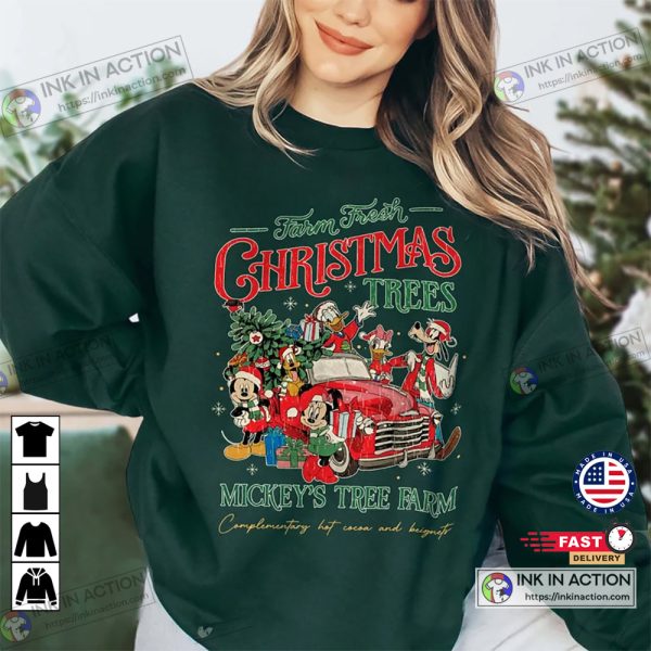 Disney Mickey’s Tree Farm Mickey And Friends Christmas Shirt