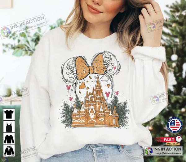 Minnie Gingerbread Castle Disneyland Christmas Sweatshirt