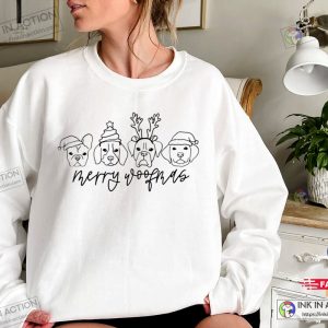 X mas Dog Christmas Sweatshirt Merry Woofmas Sweatshirt Pet Lover Sweater 3