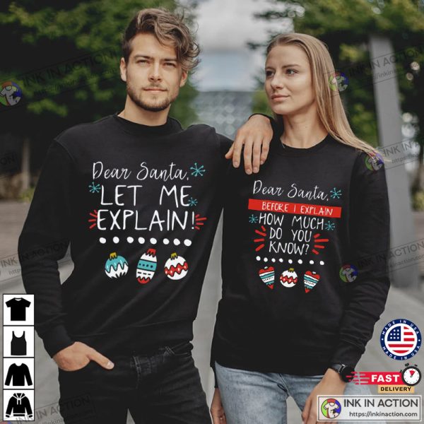 Funny Couples Christmas Shirts, Couple Sweaters Ugly Christmas