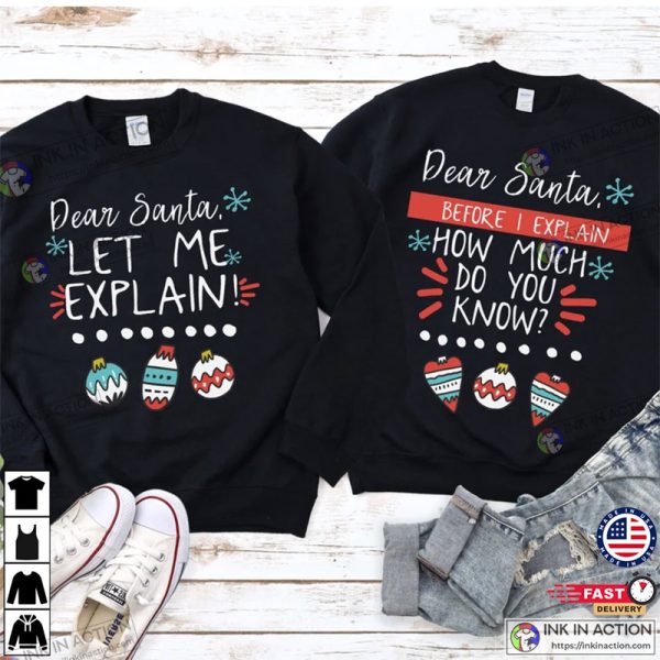 Funny Couples Christmas Shirts, Couple Sweaters Ugly Christmas