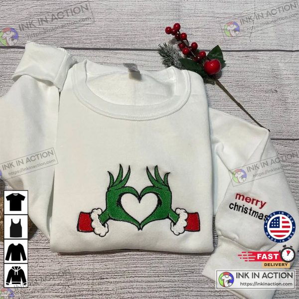 Nike Grinch Heart Christmas Shirt