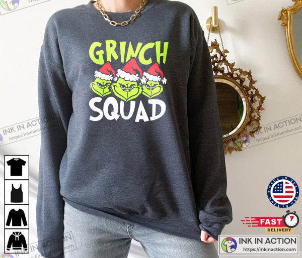 Grinch Squad Family Christmas T-shirt