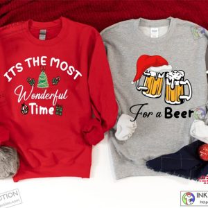 X mas Its the Most Wonderful Time Sweatshirt For a Beer Sweater Matching Christmas Sweat 2