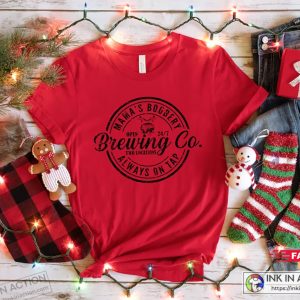 X mas Mamas Boobery Brewing Co Sweatshirt Moms Christmas Sweatshirt Christmas Gift 4