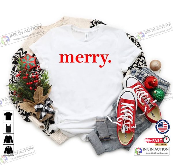 Merry Christmas Basic Shirt for Holiday