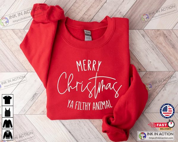 X-mas Merry Christmas Ya Filthy Animal Basic Sweatshirt