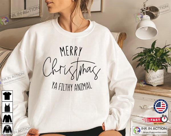 X-mas Merry Christmas Ya Filthy Animal Basic Sweatshirt