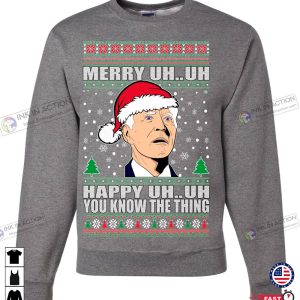 UH UH You Know The Thing Funny Humor Biden Christmas Sweater