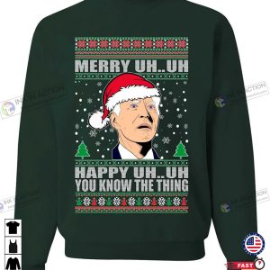 X mas Merry Confused Sleepy anti Joe Biden Christmas Sweater UH UH You Know The Thing Ugly Christmas Sweater Funny Humor Biden Christmas Sweater 4