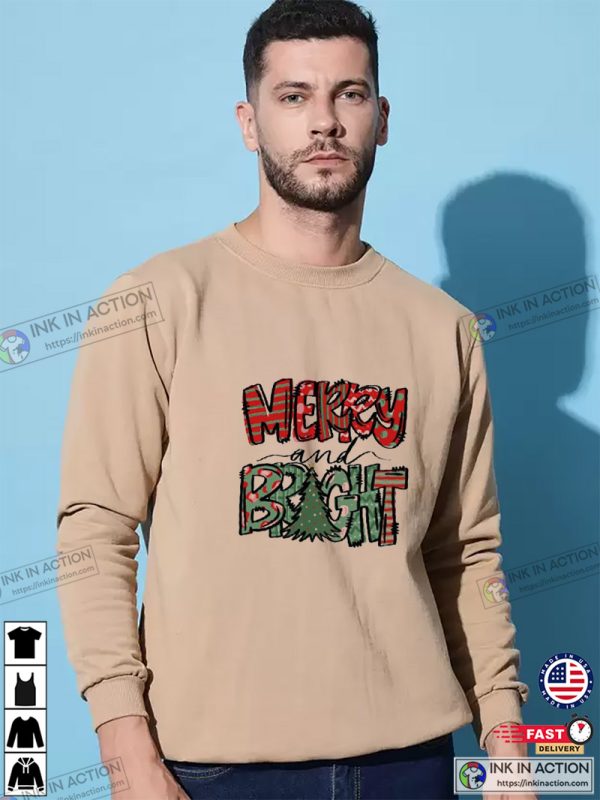 Merry and Bright Basic Christmas Gifts T-shirt