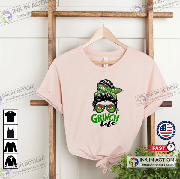 The Messy Bun Grinch Life Basic Shirt