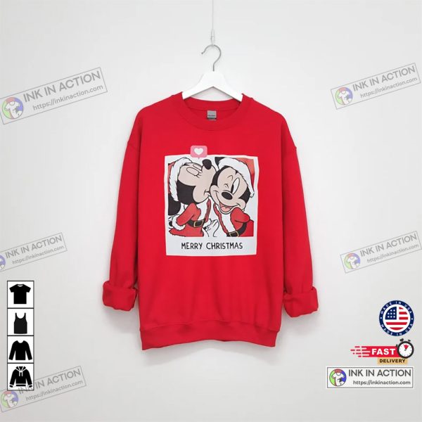 Mickey And Minnie Christmas Sweatshirt Disney Gift