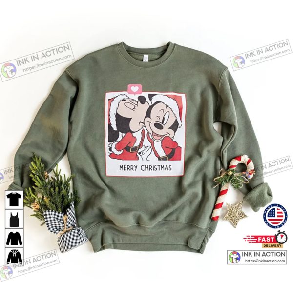 Mickey And Minnie Christmas Sweatshirt Disney Gift