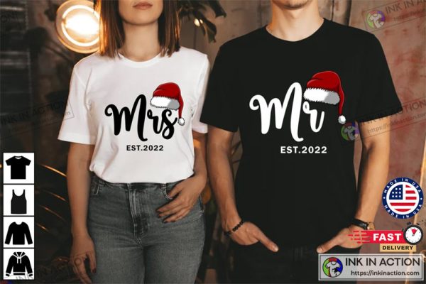 Mr And Mrs Couple Christmas Shirts, Matching Christmas Couple Shirts, Christmas Couple Gifts