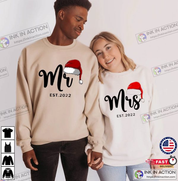 Mr And Mrs Couple Christmas Shirts, Matching Christmas Couple Shirts, Christmas Couple Gifts