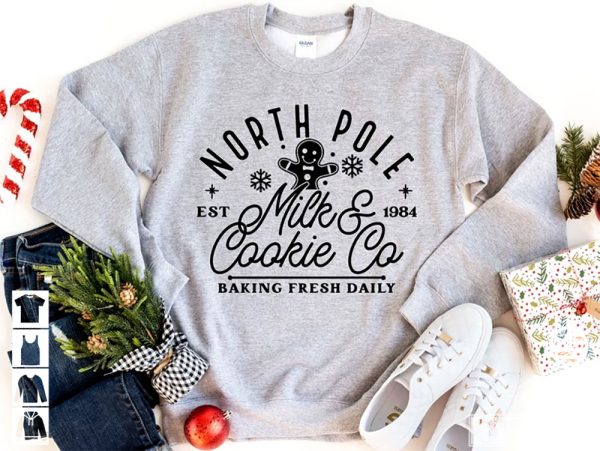 X-mas North Pole Milk and Cookie Co Baking Christmas