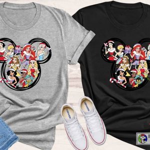 X mas Princess Christmas Shirt Disney Cute Shirt Disney Princesses Mickey Ears Magic Kingdom Day 3