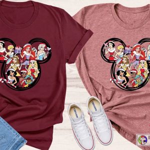 X mas Princess Christmas Shirt Disney Cute Shirt Disney Princesses Mickey Ears Magic Kingdom Day 4
