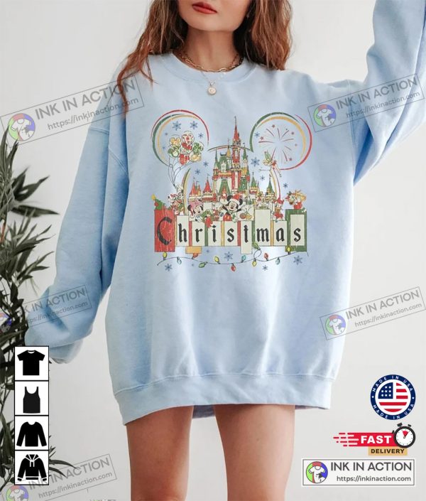 X-mas Retro Disneyland Mickey And Friends Christmas Essential Shirt