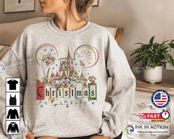 X-mas Retro Disneyland Mickey And Friends Christmas Essential Shirt