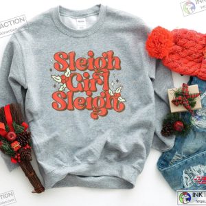 X mas Sleigh Girl Sleigh Shirt Funny Christmas Shirt Cute Christmas Shirt Retro Christmas 4
