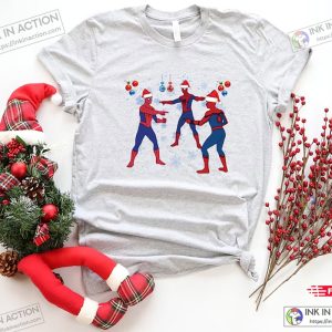 X mas Spiderman Christmas shirt Multiverse Spiderman Tshirt Marvel Avengers Christmas Shirts 1