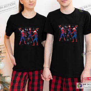 X mas Spiderman Christmas shirt Multiverse Spiderman Tshirt Marvel Avengers Christmas Shirts 2