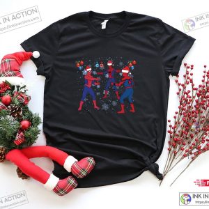 X mas Spiderman Christmas shirt Multiverse Spiderman Tshirt Marvel Avengers Christmas Shirts 4
