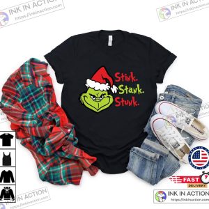 X-mas Christmas Grinch Stink Stank Stunk Party Basic Shirt