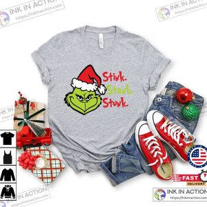 X-mas Christmas Grinch Stink Stank Stunk Party Basic Shirt