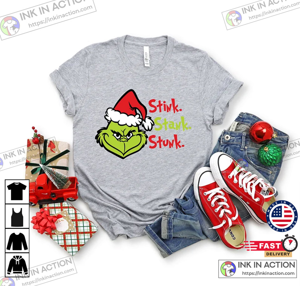 Official Grinch Hand Holding Truck Stink Stank Stunk Christmas