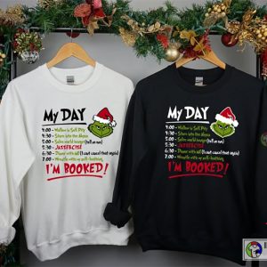 X-mas The Grinch Christmas Schedule Funny Shirt