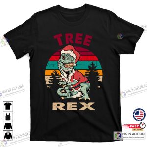 X-mas Tree Rex Dinosaur Christmas Funny T-shirt