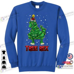 X mas Tree Rex dinosaur christmas Dinosaur Decoration Sweatshirt 5