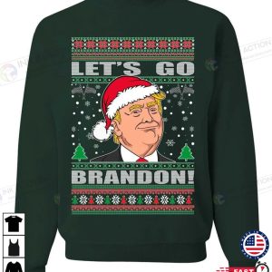 X mas Trump Anti Biden Lets Go Brandon Chant Meme Funny Ugly Christmas Sweater 4