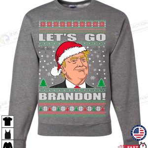 X mas Trump Anti Biden Lets Go Brandon Chant Meme Funny Ugly Christmas Sweater 5