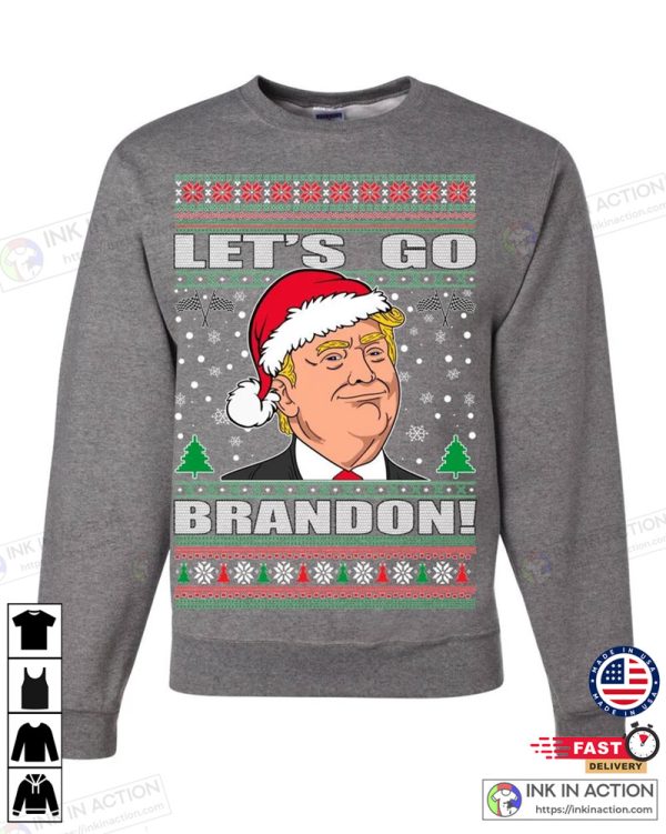 Trump Anti Biden Let’s Go Brandon Funny Ugly Christmas Sweater
