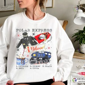 X mas Vintage Believe Polar Express Sweatshirt Disney Christmas Sweatshirt Christmas Family 1