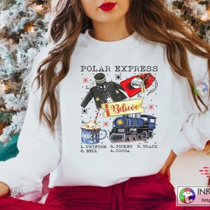 X mas Vintage Believe Polar Express Sweatshirt Disney Christmas Sweatshirt Christmas Family 3