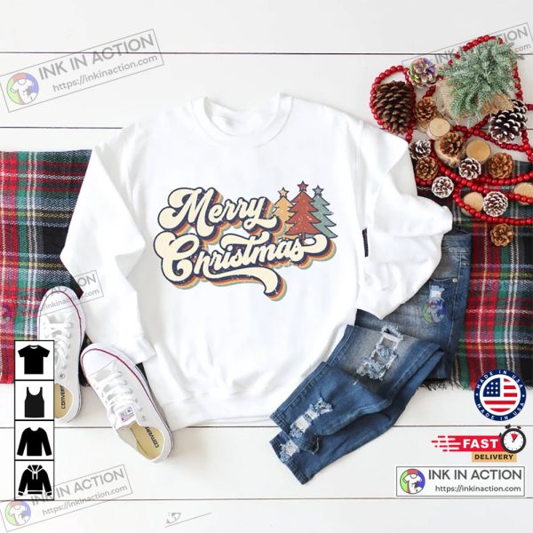 X-mas Vintage Merry Christmas Basic Shirt