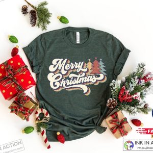 X mas Vintage Merry Christmas Sweatshirt Merry Christmas Shirt 4