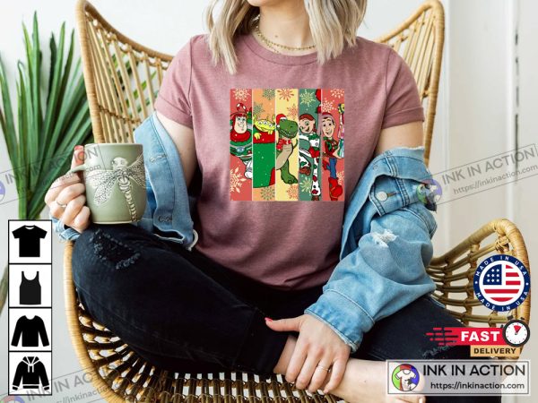 X-mas Vintage Toy Story Characters Christmas Family Cheerful Shirt