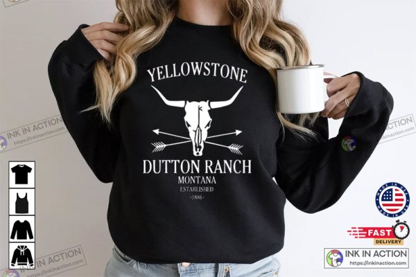 Yellowstone Apparel The Dutton Ranch Bull Skull Sweatshirt