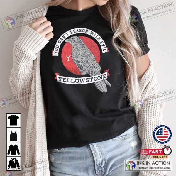 Show Yellowstone Can’t Reason With Evil Heather T-shirt