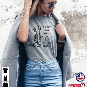 Yellowstone- Every Girl Needs A Little Rip In Her Jeans Rip Of Yellowstone Sweatshirts 4