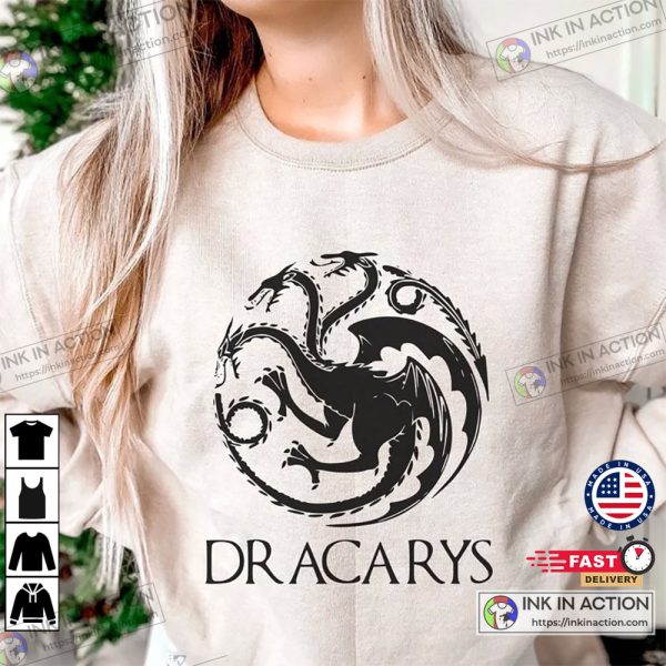 Dracarys GOT House of Dragon Sweater Fire And Blood Daenerys Targaryen Dragons Sweatshirt